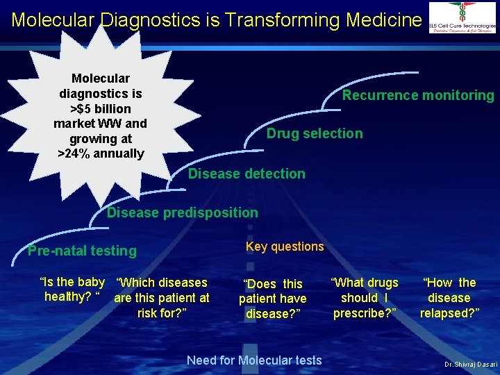 Molecular Diagnostics is Transforming Medicine Molecular diagnostics is >$5 billion market WW and growing
