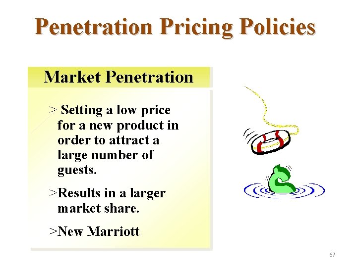 Penetration Pricing Policies Market Penetration > Setting a low price for a new product