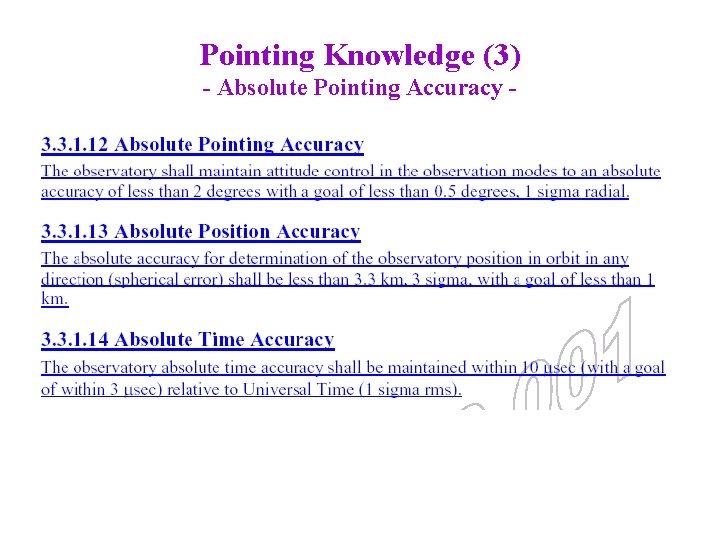 Pointing Knowledge (3) - Absolute Pointing Accuracy - 