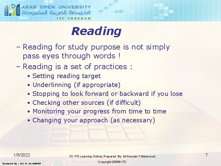 Reading – Reading for study purpose is not simply pass eyes through words !