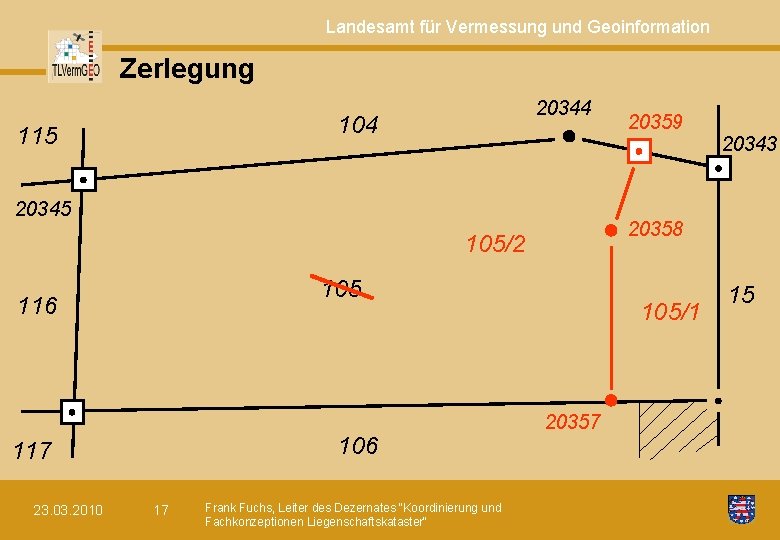 Landesamt für Vermessung und Geoinformation Zerlegung 20344 104 115 20345 106 117 23. 03.
