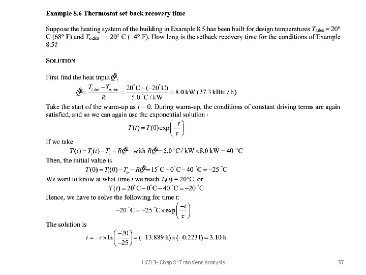 HCB 3 - Chap 8: Transient Analysis 37 