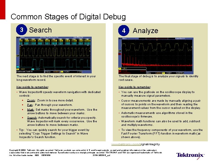 Common Stages of Digital Debug 3 Search 4 Analyze The next stage is to