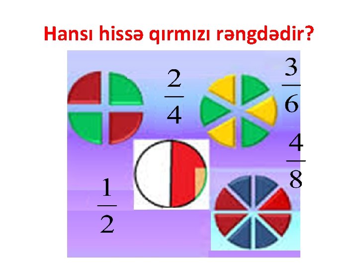 Hansı hissə qırmızı rəngdədir? 