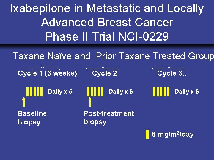 Ixabepilone in Metastatic and Locally Advanced Breast Cancer Phase II Trial NCI-0229 Taxane Naïve