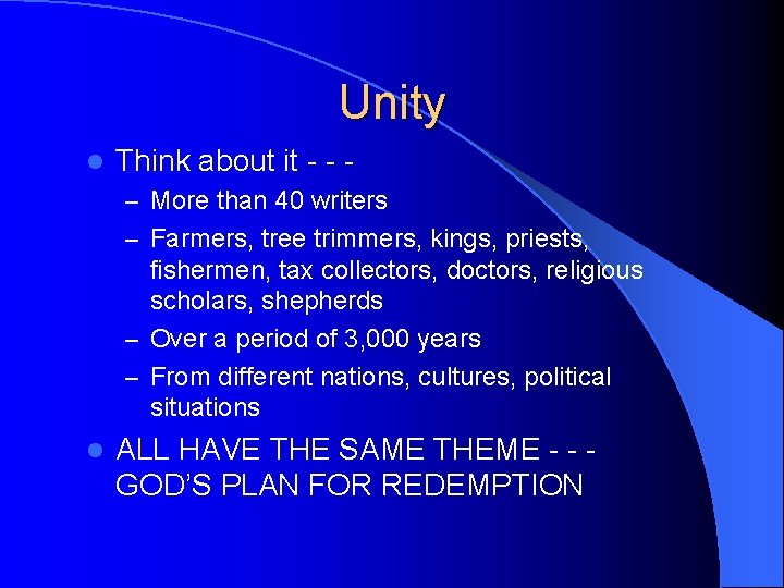 Unity l Think about it - - – More than 40 writers – Farmers,