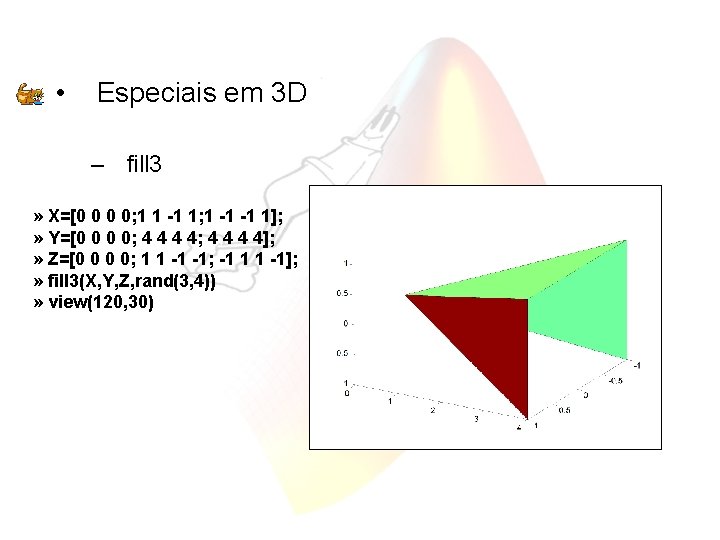  • Especiais em 3 D – fill 3 » X=[0 0 0 0;