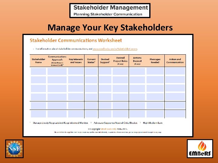 Manage Your Key Stakeholders 