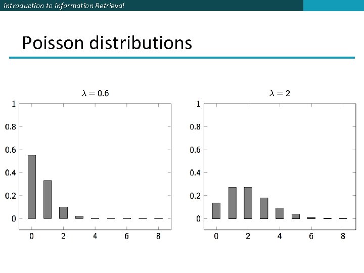 Introduction to Information Retrieval Poisson distributions 