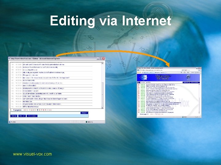 Editing via Internet www. visuel-vox. com 