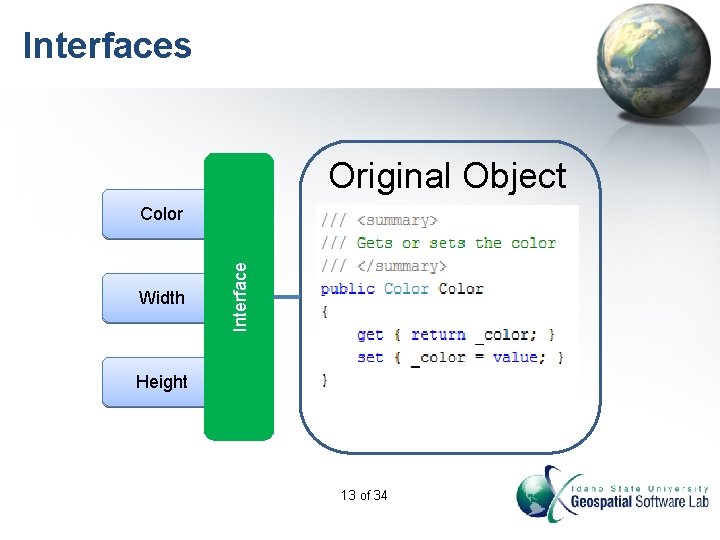 Interfaces Original Object Width Interface Color Height 13 of 34 