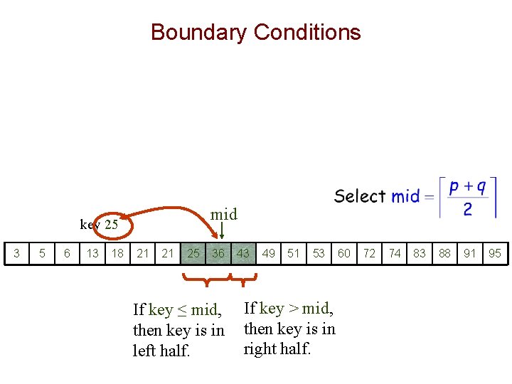 Boundary Conditions mid key 25 3 5 6 13 18 21 21 25 36