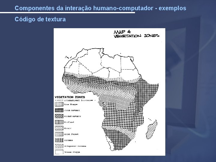 Componentes da interação humano-computador - exemplos Código de textura 