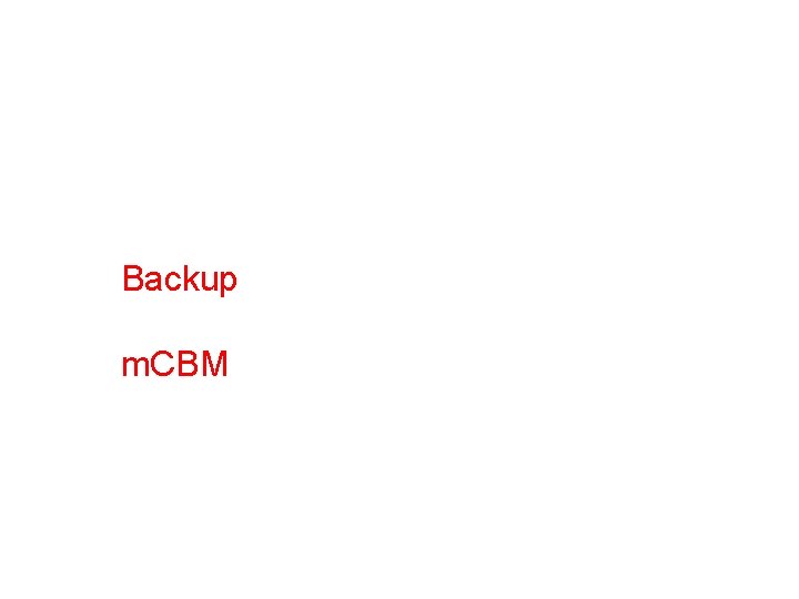 Backup m. CBM 