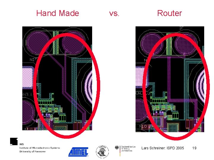 Hand Made vs. Router Lars Schreiner: ISPD 2005 19 
