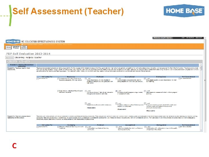 Self Assessment (Teacher) C 