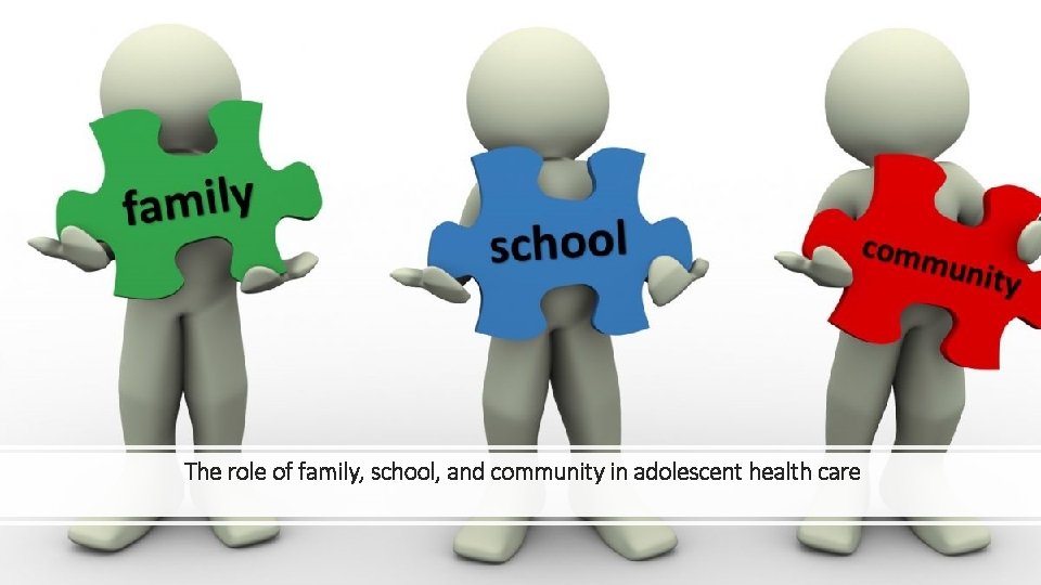 The role of family, school, and community in adolescent health care 