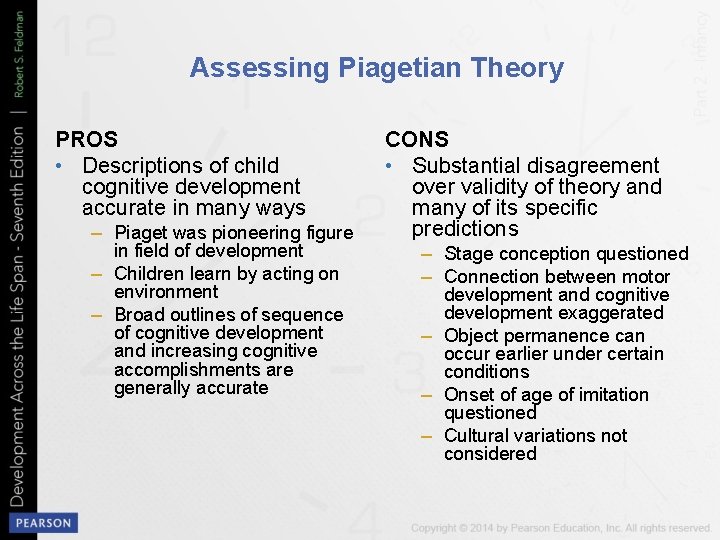Assessing Piagetian Theory PROS • Descriptions of child cognitive development accurate in many ways