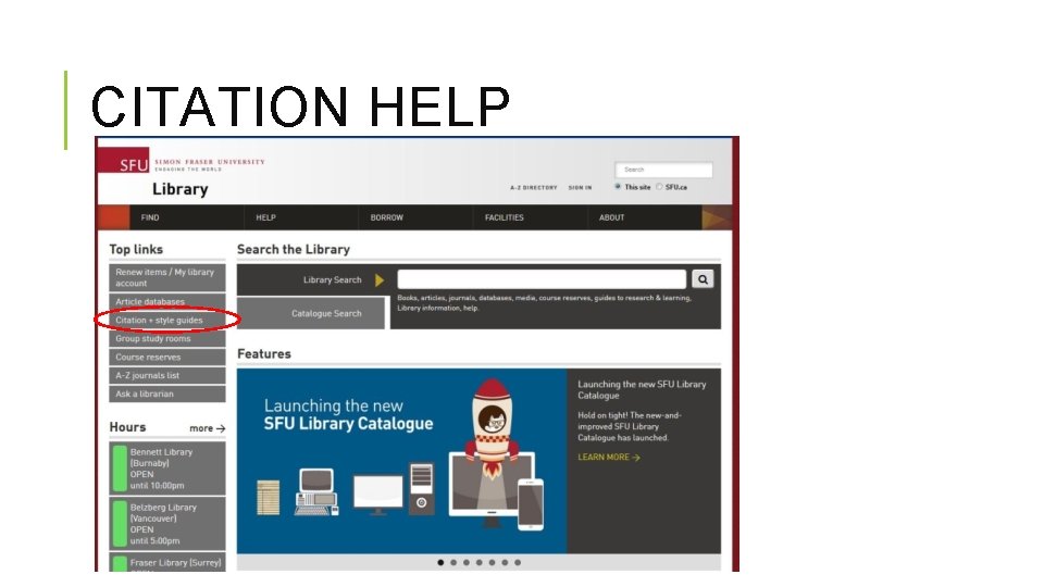 CITATION HELP 