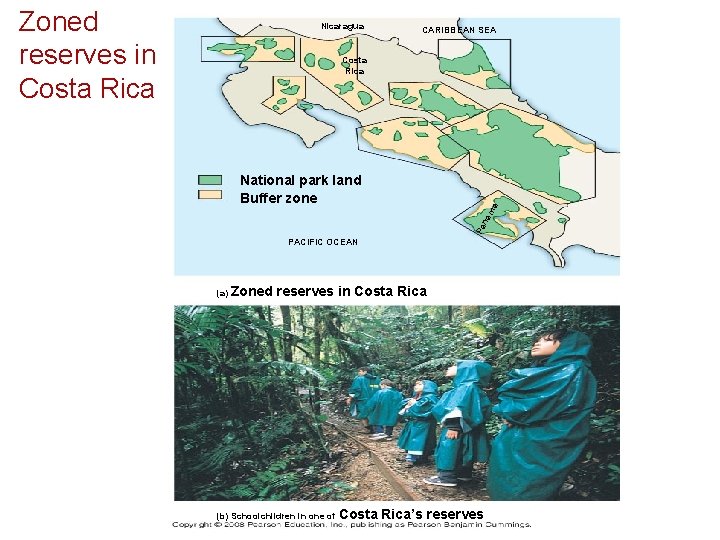 Zoned reserves in Costa Rica Nicaragua CARIBBEAN SEA Costa Rica Pa na ma National