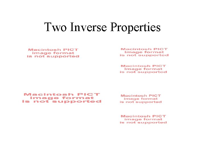 Two Inverse Properties 