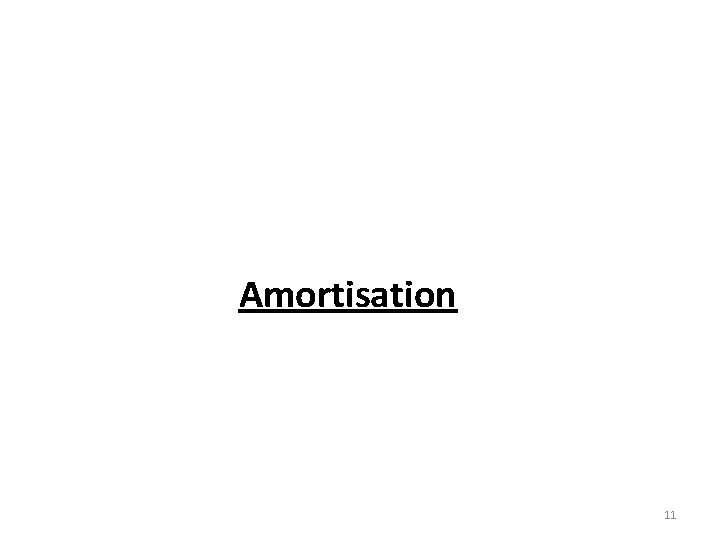Amortisation 11 