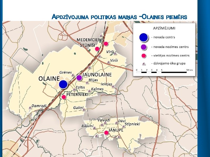 APDZĪVOJUMA POLITIKAS MAIŅAS –OLAINES PIEMĒRS 