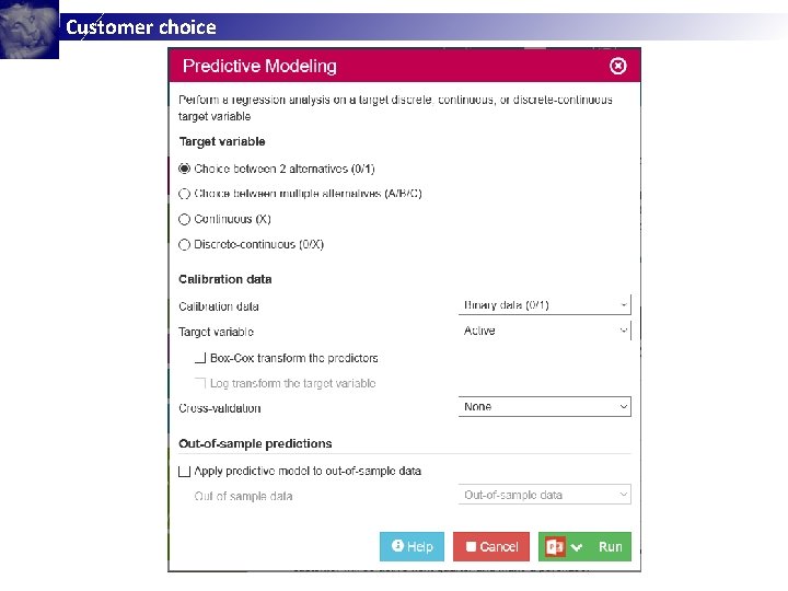 Customer choice Customer choice