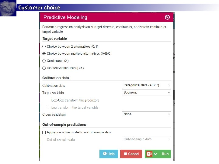 Customer choice Customer choice