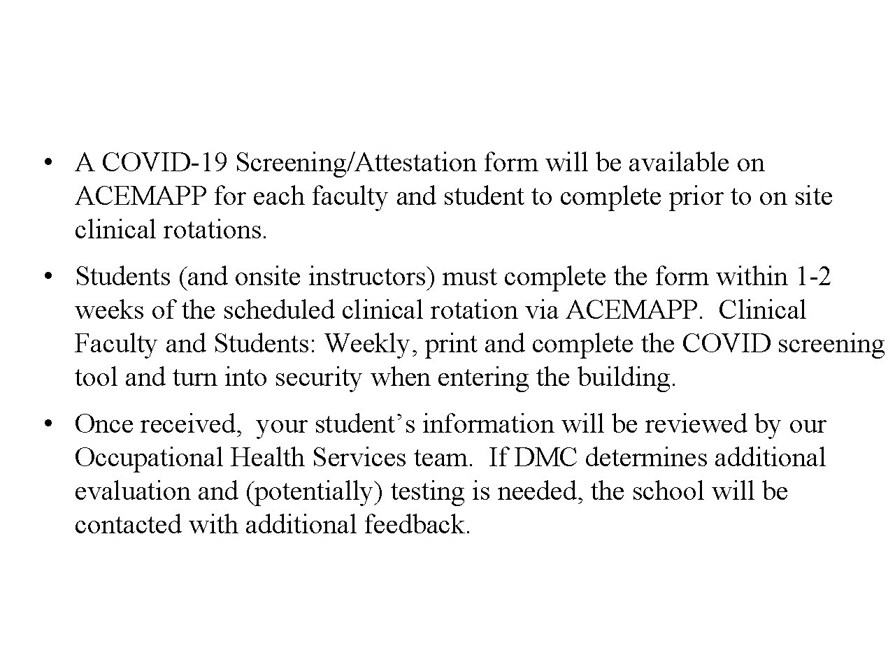 COVID19 Student Information Guidance Requirements Baseline