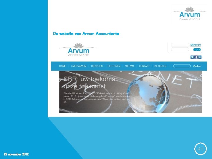 De website van Arvum Accountants 41 28 november 2012 