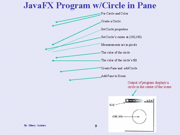 Java. FX Program w/Circle in Pane For Circle and Color Create a Circle Set Java. FX Program w/Circle in Pane For Circle and Color Create a Circle Set