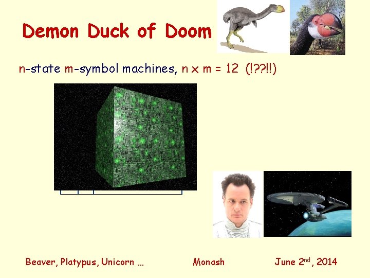 Demon Duck of Doom n-state m-symbol machines, n x m = 12 (!? ?