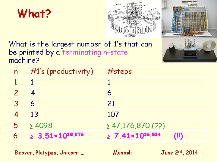 What? What is the largest number of 1’s that can be printed by a