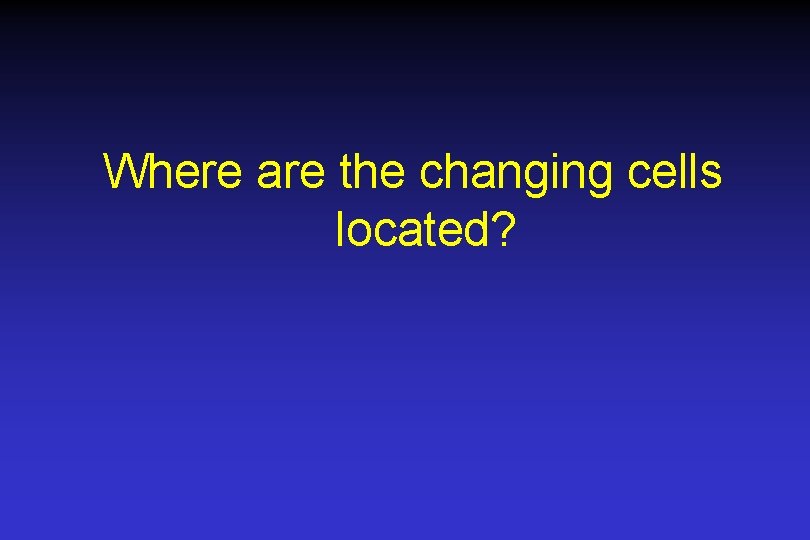 Where are the changing cells located? 