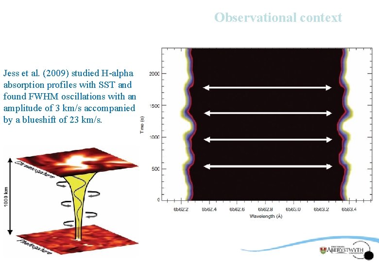 Observational context Jess et al. (2009) studied H-alpha absorption profiles with SST and found