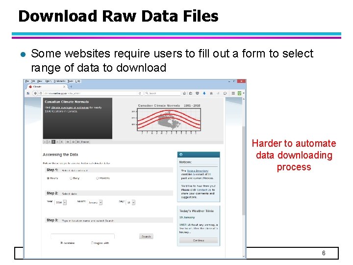Download Raw Data Files l Some websites require users to fill out a form