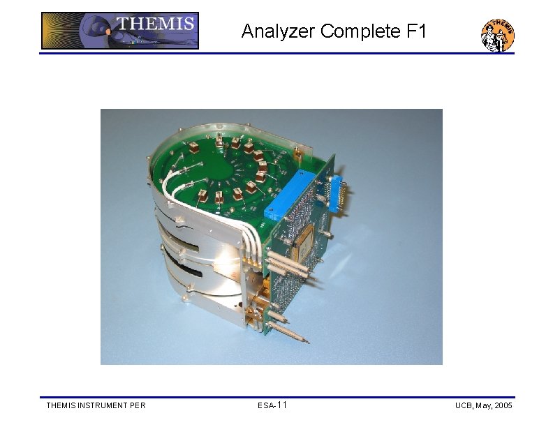 Analyzer Complete F 1 THEMIS INSTRUMENT PER ESA-11 UCB, May, 2005 