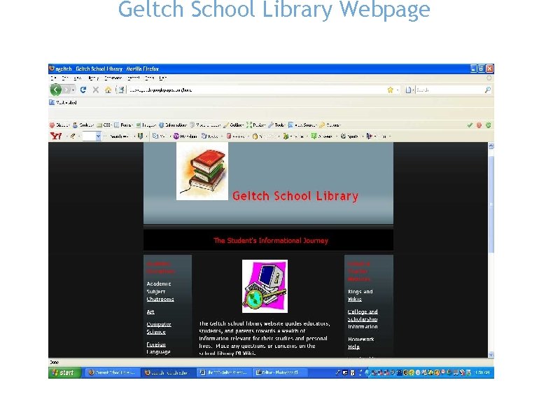 Geltch School Library Webpage 
