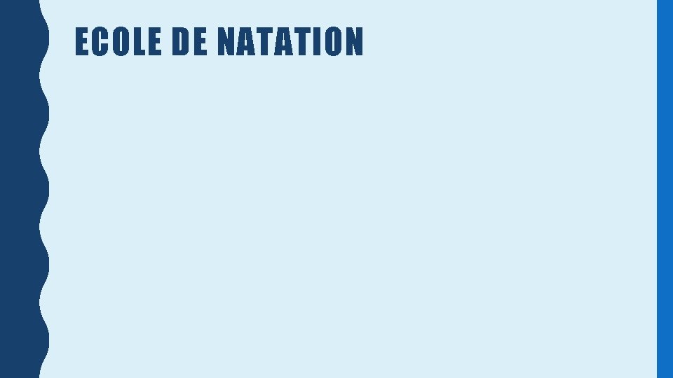 ECOLE DE NATATION 