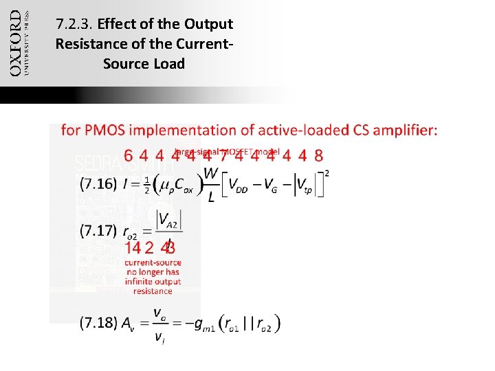 7. 2. 3. Effect of the Output Resistance of the Current. Source Load Oxford