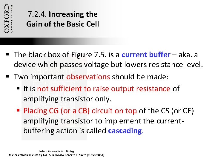 7. 2. 4. Increasing the Gain of the Basic Cell § The black box