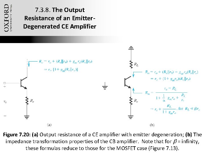 7. 3. 8. The Output Resistance of an Emitter. Degenerated CE Amplifier Figure 7.
