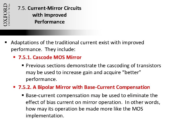 7. 5. Current-Mirror Circuits with Improved Performance § Adaptations of the traditional current exist