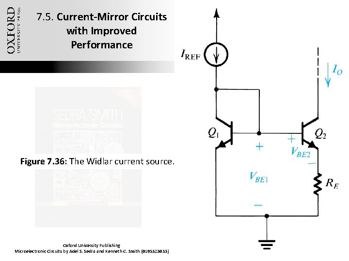7. 5. Current-Mirror Circuits with Improved Performance Figure 7. 36: The Widlar current source.