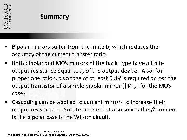 Summary § Bipolar mirrors suffer from the finite b, which reduces the accuracy of