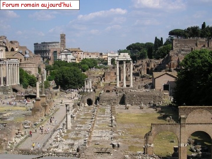 Forum romain aujourd’hui. 