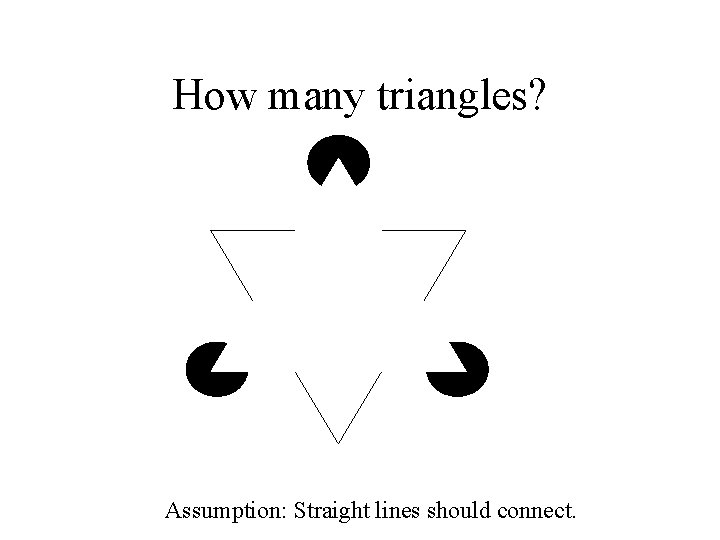 How many triangles? Assumption: Straight lines should connect. 