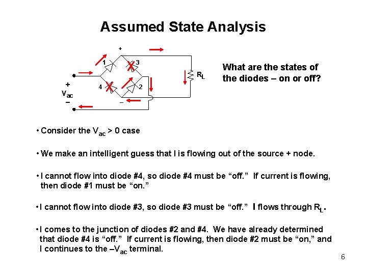 Assumed State Analysis + 1 3 RL + Vac – 4 What are the