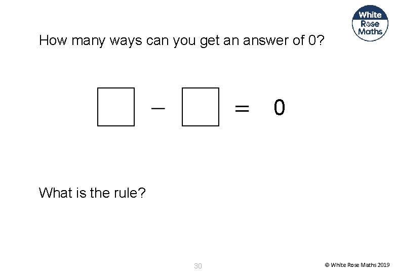 How many ways can you get an answer of 0? 0 What is the